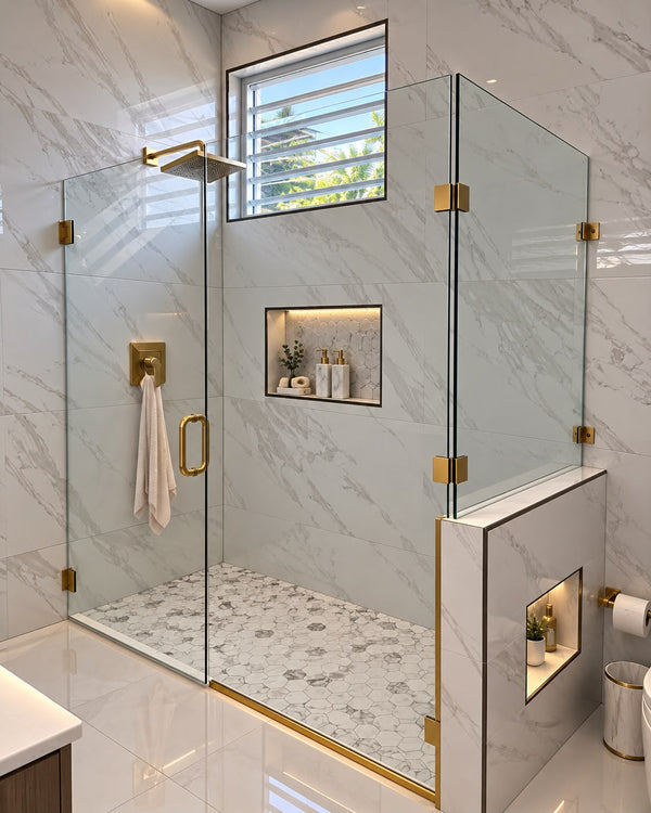 Fijos y Puertas de Cristal Templado para Ducha