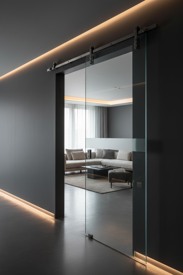 Barn Door en Cristal Templado